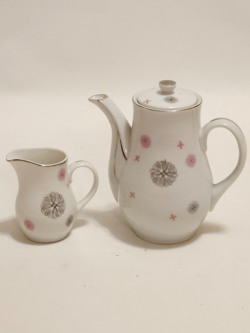 VINTAGE Metasco Japan Vintage Porcelain MCM Creamer and Tea Pot